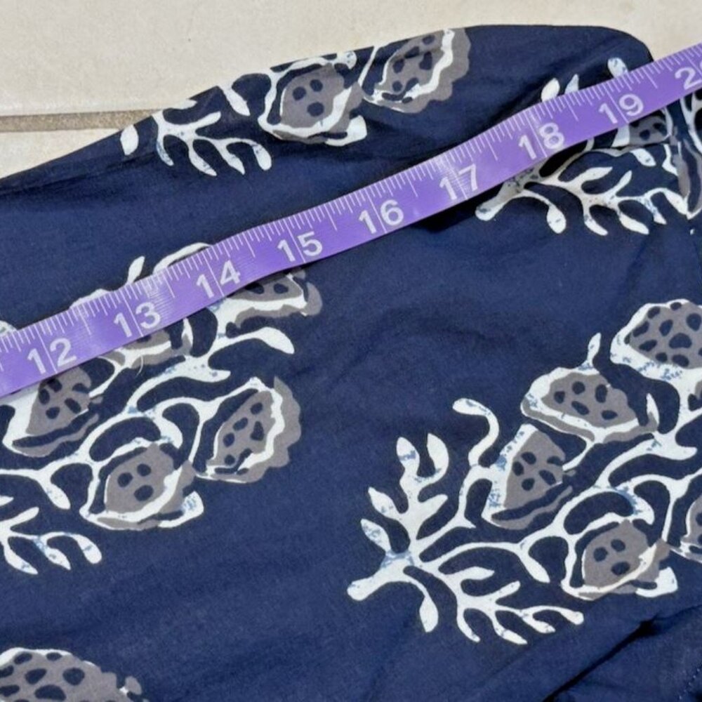 Sue Sartor Navy Printed Long Sleeve Tiered Dress - Picture 8 of 16